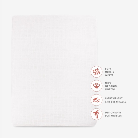 NWOT Babyletto white organic midi crib sheets set of 2 - Picture 8 of 11